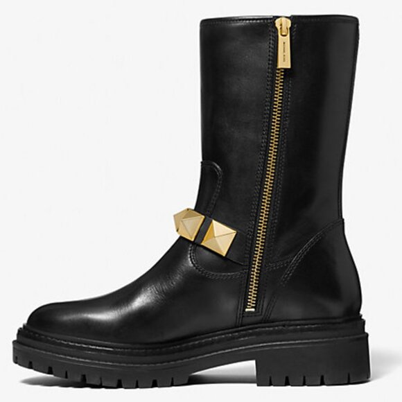 Michael Kors Layton Studded Leather Boot - Picture 2 of 9